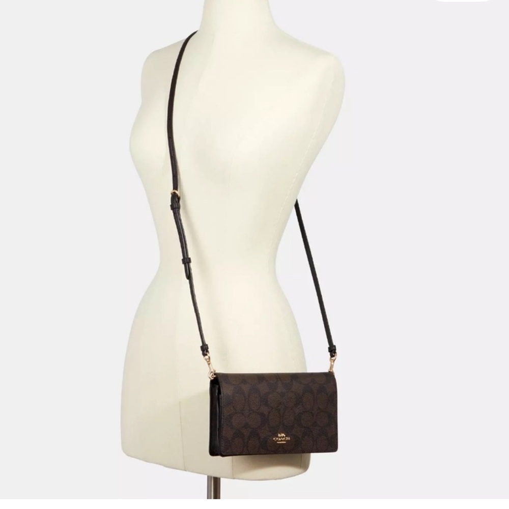 Coach Dark Brown and Black Crossbody Bag - Picture 2 of 8